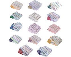Theedoeken Set 12-delig | 80% Katoen – 20% Polyester | Absorberende Keukentextiel 45×70 cm