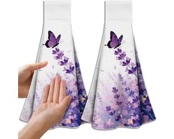 Theedoeken Set - Keukendoeken Absorberend - Keuken Drooghouden - Super Absorberend Microvezel - 315 x 435 cm - Paars Lavendel