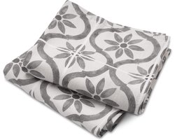 Theedoeken Set - Keukendoeken Katoen - Keuken Schoonmaken - Super Absorberend Zacht - 40x70cm - Grijze Tegel