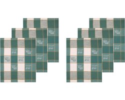 Theedoeken Set - Keukenhanddoeken Glasdoeken - Keukenwerk Organiseren - Half Linnen Jacquard - 50 x 70 cm - Groen