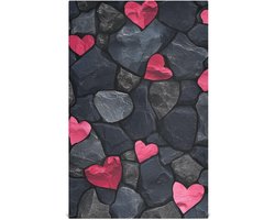 Theedoeken Set - Keukenhanddoeken - Keuken Decoratie - Zachte Microvezel - 46x71 cm - Zwart Steen Textuur