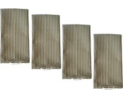Theedoeken Wafel katoen LIN & AL'S HOME Licht Army Green - SET 4 stuks