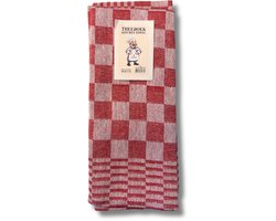 Theedoekenset - 60 x 65 cm - Geblokt - Rood (per set van 2)