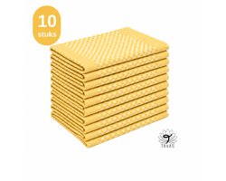 Theedoekenset - Glazendoeken - 50x70 cm - Geel - Set van 10 - Horeca Theedoeken