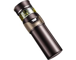 Theefles Roestvrij Staal - Thermosfles Thee - Dranken Warm Houden - Met Thee Infuser - 600ml - Bruin