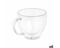 Theeglas en koffieglas Vivalto OCT-DG2397 Transparant Borosilicaatglas 140 ml (6 Stuks)