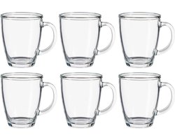 Theeglazen met Oor - Set van 6 - 320ml - Theeglas - Theekopjes - Theeglas