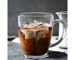 Theeglazen – Theeglas – Theekopjes – Theeglas 370ml – Glas – Theeglazen met Oor/Handvat - 6 Stuks