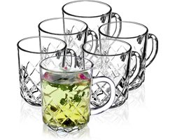 Theeglazenset – premium kwaliteit – luxe glazen koffie 6 Glasses