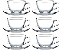 Theeglazenset – premium kwaliteit – luxe glazen koffie 6stuks