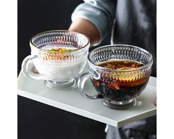 Theeglazenset – premium kwaliteit – luxe glazen koffie set van 4