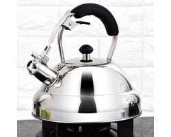 Theeketel Fluitketel - Waterkoker Kookplaat - Thee Zetten - Met Thee Ei - Grote Capaciteit - Geel
