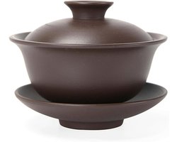 Theekop Gaiwan - Kungfu theekop Zisha kop - Thee bereiden - Traditioneel handwerk - 150 ml - Paars