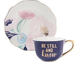 Theekop & Schotel Set - Be still and know