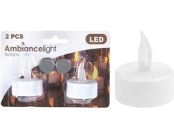 Theelicht met Led, 2st.