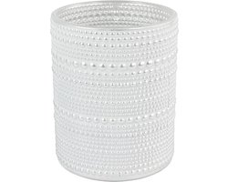 Theelichth ro Nelle L wit/zilver