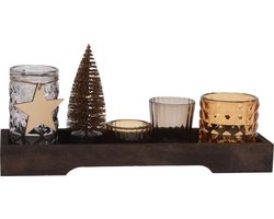 Theelichthouder set - Kerst - Kerstversiering - decoratie woonkamer