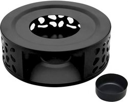 Theelichthouder van roestvrij staal voor theewarmer met koffiewarmer - geschikt voor alle theelichtjes en theepotten