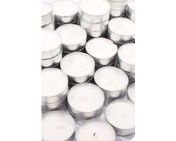 Theelichtjes 1000 stuks - Kleine kaarsen - Sfeerverlichting creëren - 4 uur brandduur - Ø 38 mm - Wit