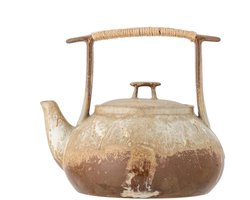 Theepot aardewerk bruin Ikigai