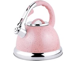 Theepot Fluitketel - Waterkoker - Water Koken - Hoebaar Fluit Signaal - 3.5 Liter - Roze