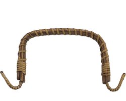 Theepot Handvat - Thee Accessoires - Thee Zetten - Natuurlijk Rotan Materiaal - 5 Inch Overspanning - Donkerbruin
