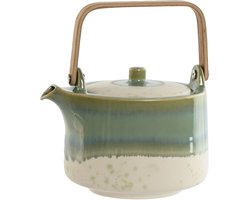 Theepot Home ESPRIT Wit Groen Bamboe Porselein 1 L