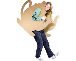 Theepot - Kartonnen verkleedkleding - Theepot verkleedkostuum - 90x1x98 cm - Verkleedpak van karton - Speelgoed - KarTent
