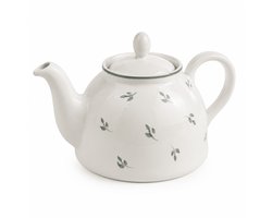 Theepot Leafy 1000 ml – handgeschilderde keramieken theepot met bladmotief