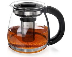 Theepot met Filter Glas Hittebestendig 1,73 l - Koffie- en Thee Pot - Infuser - Theezeef - Filter - Zeef