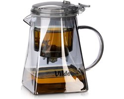 Theepot met Filter met Knop Glas 730 ml - Koffie- en Thee Pot - Infuser - Theezeef - Filter - Zeef