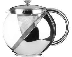Theepot met filter - zilver