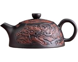 Theepot Paarse Klei - Theeservies Handgemaakt - Thee Proeven - Zijtuit Ontwerp - 220 ml - Paars