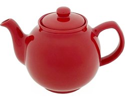 Theepot rood 1000 ml - Keramiek - Handgemaakt
