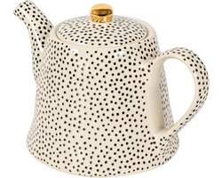 Theepot - Theekan - Thee Zetten - Met Deksel - 11 Koppen - Zwart