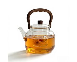 Theepot - Theepot Glas - Tea Maker - met Glazen Filter - Hoge Temperatuurbestendigheid - Gemakkelijk Sschoon te Maken - 1000ml