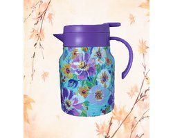 Theepot - thermos - theepot met filter - thermoskan - koffie - theekan - bloemen