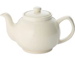 Theepot Timm 1 liter – Engelse Stijl, Crèmewit, Bolvormig Design, Ideaal voor Diverse Theesoorten