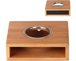 Theepot Warmer van Bamboe voor Kantoor, Slaapkamer en Keuken - Thee Gezellig - Houten Basis - Voedsel Warmer - Eenvoudig Design