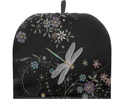 Theepot Warmhouder - Thee Gezellig - Thee Warm Houden - Bloemen Libelle Print - 33 x 26.5 cm - Multicolor