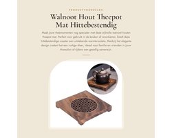 Theepotmat Warmte-isolatie - Hittebestendig - Walnoot Hout - Lichtgewicht - 5.5x5.5 inch - Geschikt voor Keuken/Tafel - Onderzetter
