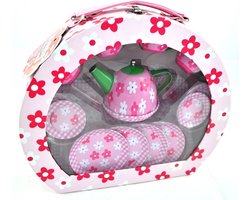 Theeservies met Bloemmotief