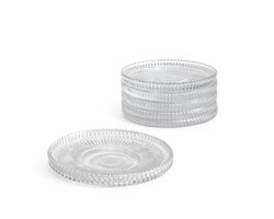Theeset - Theeschotels set - 6 stuks - duurzaam - wit - antislip bodem