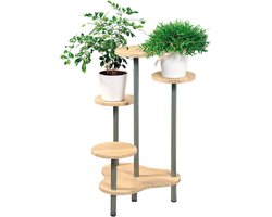 TheLau ® Bloemenstandaard voor Binnen en Buiten met Elegante Metaal en Hout Look