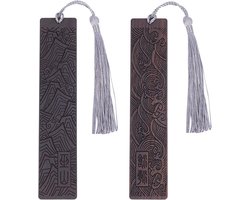 TheLau - Handgemaakte Houten Bladwijzers Berg Zee Thema - Set van 2 - Perfect Voor Afstuderen - Boek Lover Cadeau