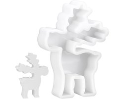 Thelau - Siliconen gietvormen voor Kerstmis met eland en kaarshouder - DIY gietvorm kaarsen - Handwerk