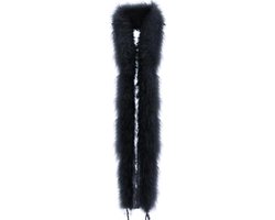 TheLau - Verenboa Kerstboa 200 cm Wollige Verenstola Dames Meisjes Jaren 20 Gatsby Carnaval Halloween Themafeest Feestkostuum Zwart Decoratie
