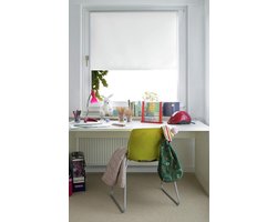 Thermisch rolgordijn met thermische Achterkant Voor klemmen of lijmen, hoogste lichtreflectie, energiebesparend, ondoorzichtig, alle montagedelen inbegrepen, Wit, 75 x 210 cm (BXH)