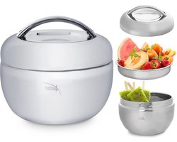 Thermische Container voor Eten Edelstaal APPLE 2 l - Soepterrine, Warmhoudcontainer Thermosfles voor Lunch, Soep Thermos, Voedselcontainer, Lunchpot