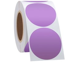 Thermische etiketten 51mm - Zelfklevende ronde printerlabels in meerdere kleuren (750 etiketten)